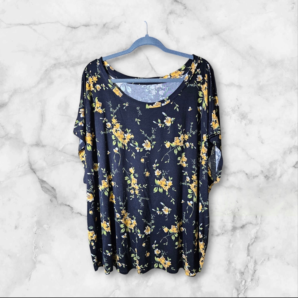 Floral Black Women's Top